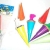 6 kleine Schultüten Deko bunt Höhe 12 cm oberer Durchmesser 4 cm - 1